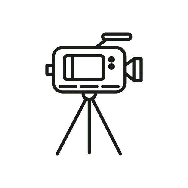 tv kamera symbol symbolzeichen im umriss stil 1223784 24121